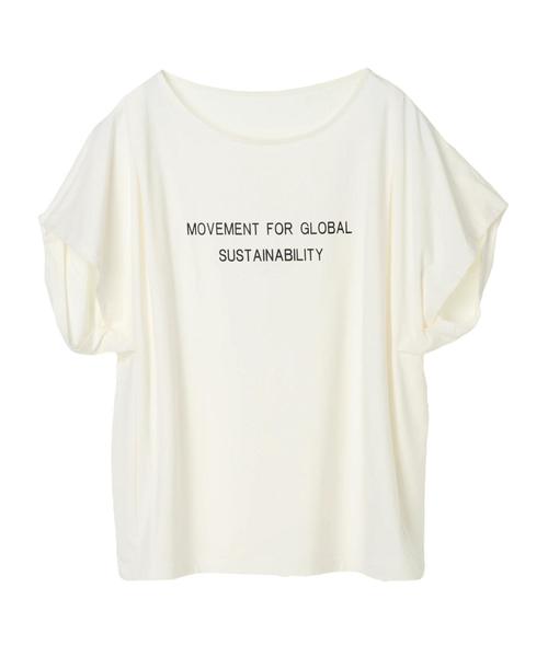 Editt by YECCA VECCA(エディットバイイェッカヴェッカ)の「・ロゴプリントTee(Tシャツ/カットソー・レディース・ホワイト/ブラック/ダークベージュ・FREE)」の4枚目の写真