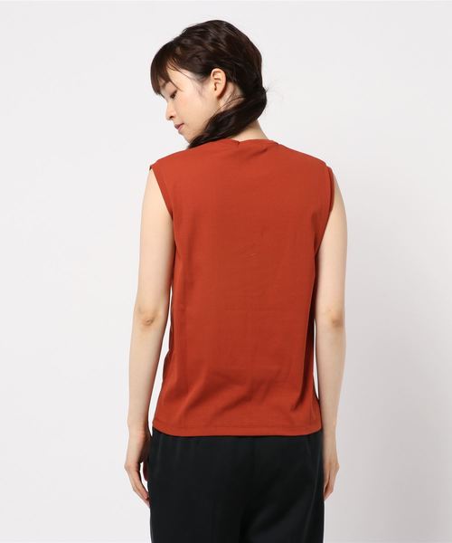 DIRECTOIRE(ディレクトワール)の「スリーブレスフライスTシャツ(Tシャツ/カットソー・レディース・ホワイト/ベージュ/ブラウン/オレンジ・38)」の10枚目の写真