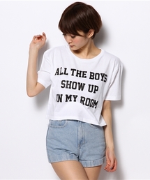 WEGO | WEGO/ロゴプリントクロップドTシャツ(Tシャツ/カットソー)