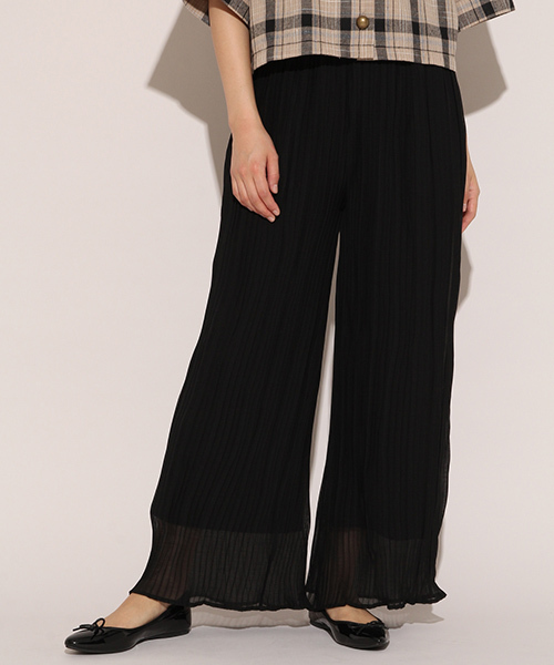 apres jour（アプレジュール）の「プリーツシフォンパンツ【ZOZOTOWN限定アイテム】（その他パンツ・レディース・ブラック/ベージュ/ライトブラウン/スモークピンク・フリー）」の6枚目の写真