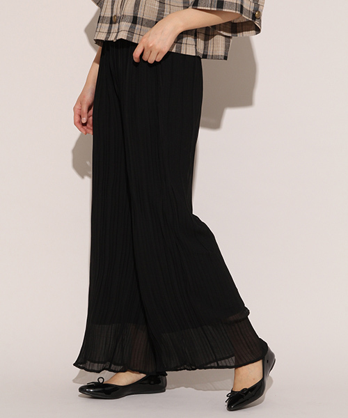 apres jour（アプレジュール）の「プリーツシフォンパンツ【ZOZOTOWN限定アイテム】（その他パンツ・レディース・ブラック/ベージュ/ライトブラウン/スモークピンク・フリー）」の7枚目の写真