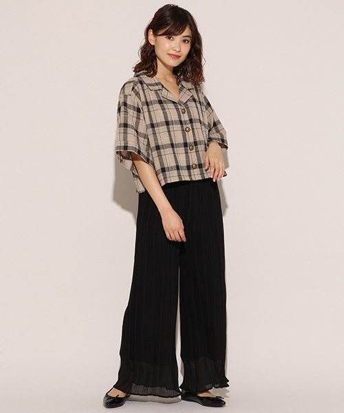 apres jour（アプレジュール）の「プリーツシフォンパンツ【ZOZOTOWN限定アイテム】（その他パンツ・レディース・ブラック/ベージュ/ライトブラウン/スモークピンク・フリー）」の9枚目の写真