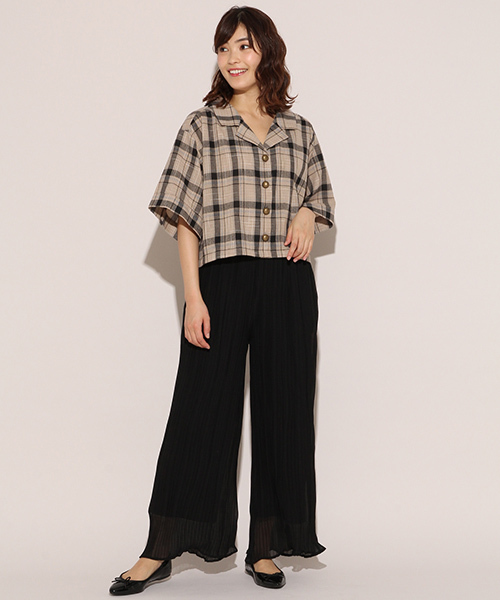 apres jour（アプレジュール）の「プリーツシフォンパンツ【ZOZOTOWN限定アイテム】（その他パンツ・レディース・ブラック/ベージュ/ライトブラウン/スモークピンク・フリー）」の10枚目の写真