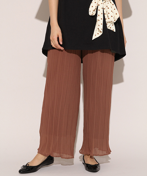apres jour（アプレジュール）の「プリーツシフォンパンツ【ZOZOTOWN限定アイテム】（その他パンツ・レディース・ブラック/ベージュ/ライトブラウン/スモークピンク・フリー）」の12枚目の写真