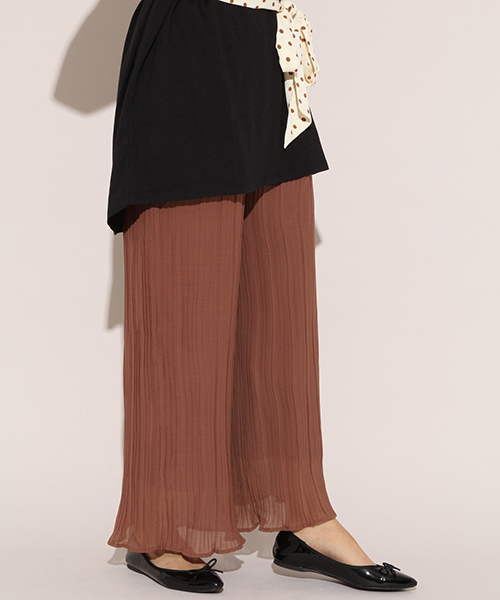 apres jour（アプレジュール）の「プリーツシフォンパンツ【ZOZOTOWN限定アイテム】（その他パンツ・レディース・ブラック/ベージュ/ライトブラウン/スモークピンク・フリー）」の13枚目の写真