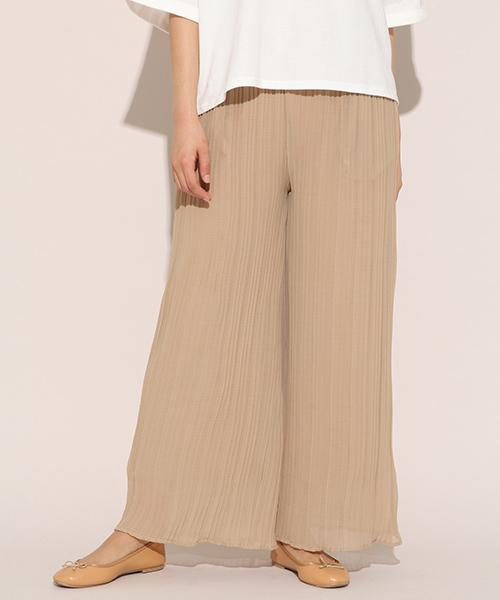 apres jour（アプレジュール）の「プリーツシフォンパンツ【ZOZOTOWN限定アイテム】（その他パンツ・レディース・ブラック/ベージュ/ライトブラウン/スモークピンク・フリー）」の19枚目の写真