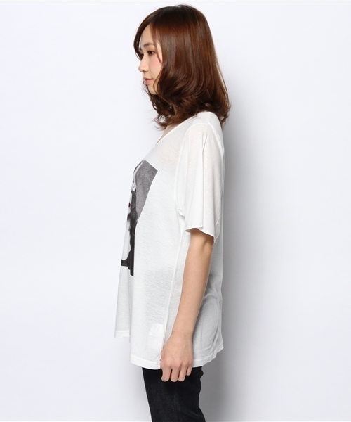 HYSTERIC GLAMOUR(ヒステリックグラマー)の「CL/LOVE 3C pt ビッグT-SH(Tシャツ/カットソー・レディース・ホワイト/イエロー/ブラック・FREE)」の6枚目の写真