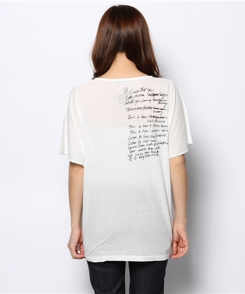 HYSTERIC GLAMOUR(ヒステリックグラマー)の「CL/LOVE 3C pt ビッグT-SH(Tシャツ/カットソー・レディース・ホワイト/イエロー/ブラック・FREE)」の7枚目の写真