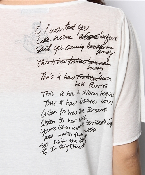 HYSTERIC GLAMOUR(ヒステリックグラマー)の「CL/LOVE 3C pt ビッグT-SH(Tシャツ/カットソー・レディース・ホワイト/イエロー/ブラック・FREE)」の11枚目の写真