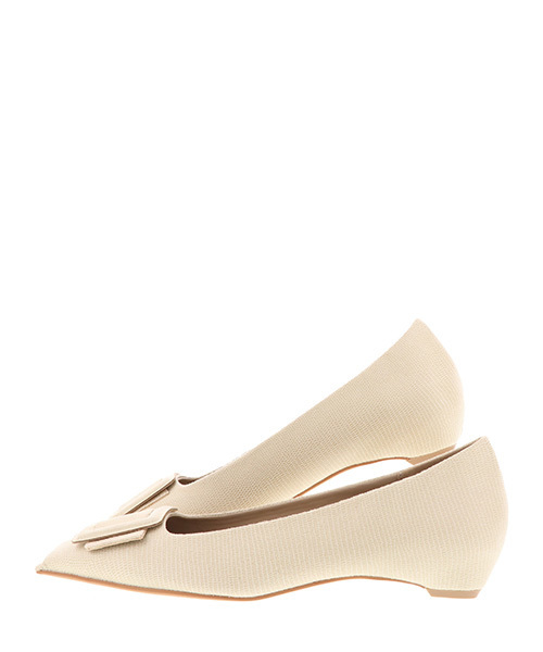 RANDA（ランダ）の「バックルスクエアトゥカッターパンプス（パンプス・レディース・ブラック/ブロンズ/クリーム/イエロー/ピンク/パイソン/ホワイト/ライトイエロー・25/22/25.5/22.5/24.5/23.5/23/24）」の22枚目の写真