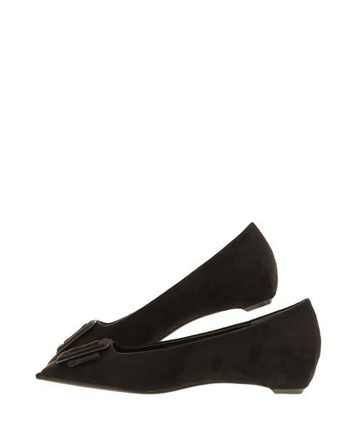 RANDA（ランダ）の「バックルスクエアトゥカッターパンプス（パンプス・レディース・ブラック/ブロンズ/クリーム/イエロー/ピンク/パイソン/ホワイト/ライトイエロー・25/22/25.5/22.5/24.5/23.5/23/24）」の14枚目の写真