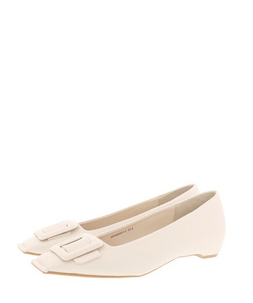 RANDA（ランダ）の「バックルスクエアトゥカッターパンプス（パンプス・レディース・ブラック/ブロンズ/クリーム/イエロー/ピンク/パイソン/ホワイト/ライトイエロー・25/22/25.5/22.5/24.5/23.5/23/24）」の13枚目の写真