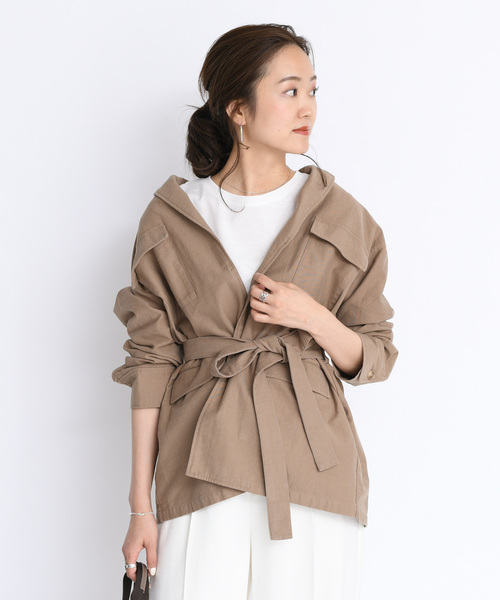 DouDou（ドゥドゥ）の「サファリジャケット（その他アウター・レディース・ベージュ/オフホワイト・FREE）」の2枚目の写真