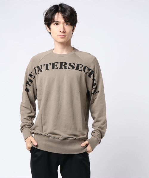OURET（オーレット）の「【OURET】インターセクションロングスリーブ/OR181-3471（Tシャツ/カットソー・メンズ・ブラック/ベージュ・1/2）」の2枚目の写真
