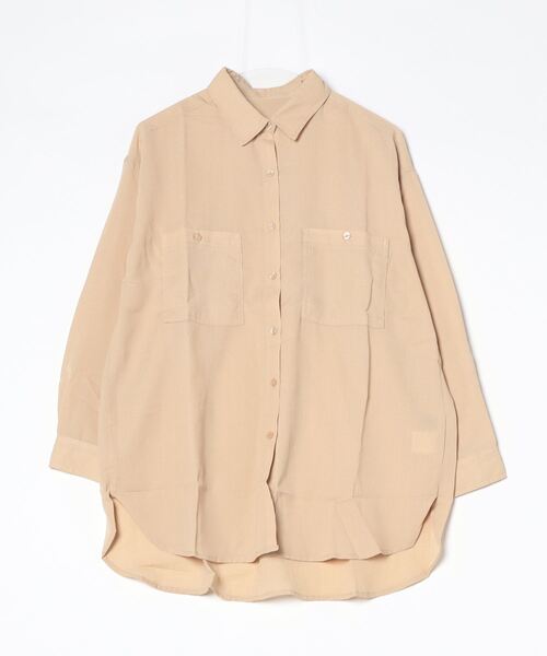 Culture Medium（カルチャーミディアム）の「EガーゼポケットBIGシャツ（シャツ/ブラウス・レディース・ホワイト/ブラック/ベージュ/ブラウン/カーキ・FREE）」の4枚目の写真