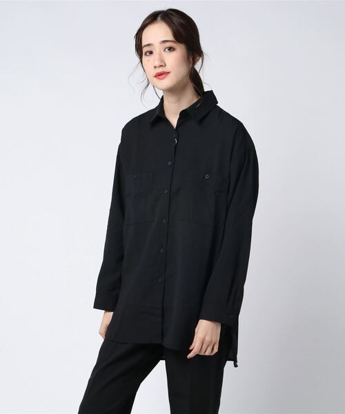 Culture Medium（カルチャーミディアム）の「EガーゼポケットBIGシャツ（シャツ/ブラウス・レディース・ホワイト/ブラック/ベージュ/ブラウン/カーキ・FREE）」の3枚目の写真