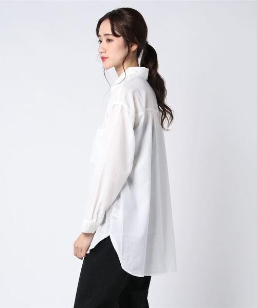 Culture Medium（カルチャーミディアム）の「EガーゼポケットBIGシャツ（シャツ/ブラウス・レディース・ホワイト/ブラック/ベージュ/ブラウン/カーキ・FREE）」の6枚目の写真