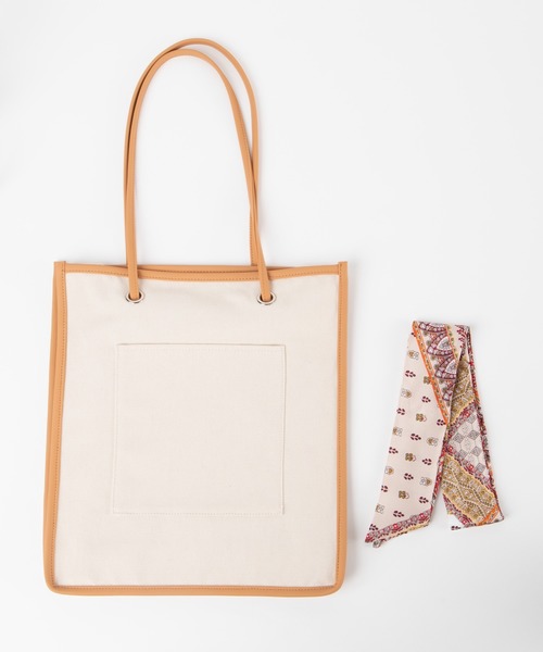 WEGO（ウィゴー）の「WEGO/【WEB限定】コンビスクエアトートバッグ（トートバッグ・レディース・ブラック/ベージュ/シルバー/その他1/その他2/その他3/その他4/その他5/グリーン系その他/キャメル・FREE）」の16枚目の写真