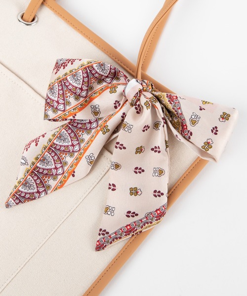 WEGO（ウィゴー）の「WEGO/【WEB限定】コンビスクエアトートバッグ（トートバッグ・レディース・ブラック/ベージュ/シルバー/その他1/その他2/その他3/その他4/その他5/グリーン系その他/キャメル・FREE）」の20枚目の写真