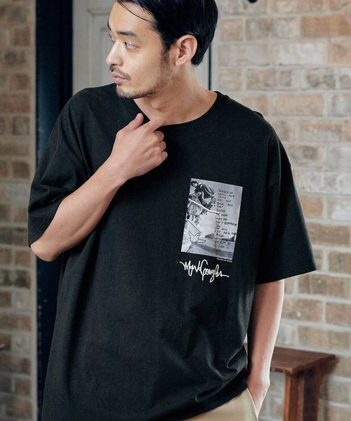 Mark Gonzales(マーク・ゴンザレス)の「■Mark Gonzales/マークゴンザレス MONO-MART別注 ビッグシルエット 半袖Tシャツ(Tシャツ/カットソー・メンズ・ダークベージュ/ブラック/ホワイト/ブラウン・FREE)」の3枚目の写真