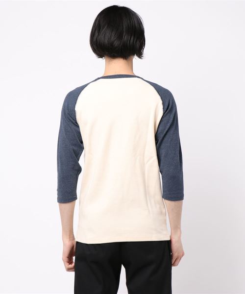 KRIFF MAYER（クリフメイヤー）の「スーパーヘビーリップル7分袖TEE（Tシャツ/カットソー・メンズ・ネイビー/ナチュラル/ブラック/チャコールグレー×ブラック/ホワイト×ネイビー/グレー・X-LARGE/LARGE/MEDIUM/SMALL）」の7枚目の写真