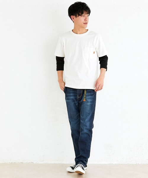 KRIFF MAYER（クリフメイヤー）の「スーパーヘビーリップル7分袖TEE（Tシャツ/カットソー・メンズ・ネイビー/ナチュラル/ブラック/チャコールグレー×ブラック/ホワイト×ネイビー/グレー・X-LARGE/LARGE/MEDIUM/SMALL）」の13枚目の写真