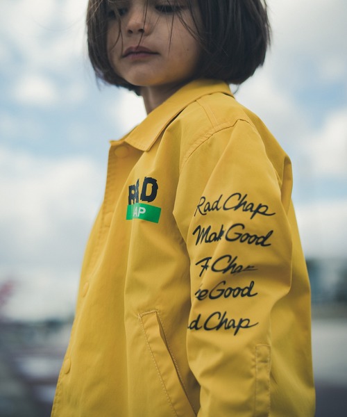 RADCHAP（ラッドチャップ）の「コーチシャツブルゾン（シャツ/ブラウス・キッズ・イエロー/カーキオリーブ・100cm/120cm/90cm/140cm/150cm/130cm/110cm）」の7枚目の写真