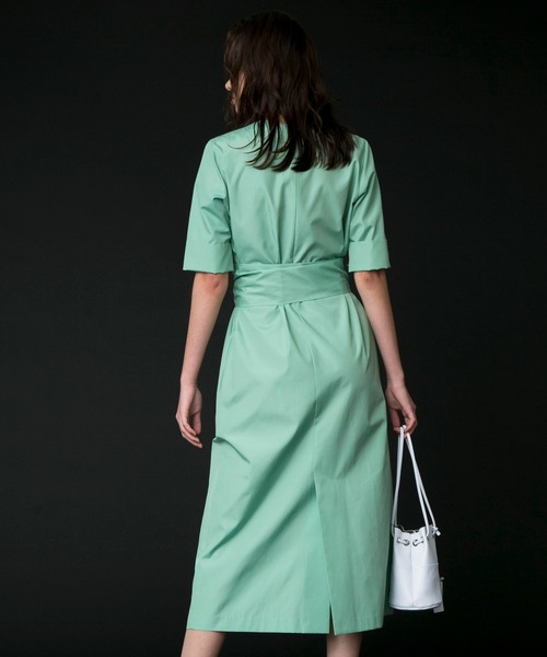 MAISON SPECIAL（メゾンスペシャル）の「ベルテッドワンピース【MAISON SPECIAL/メゾンスペシャル】（ワンピース・レディース・ブラック/グリーン・FREE）」の9枚目の写真