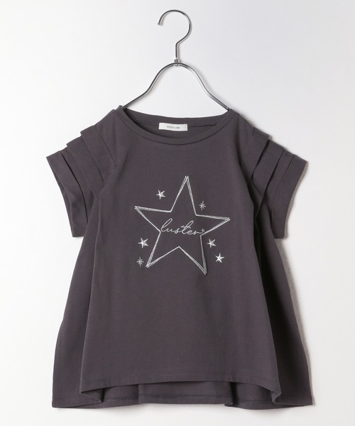 BAYFLOW（ベイフロー）の「[KIDS]シシュウモチーフT（Tシャツ/カットソー・キッズ・ホワイト/ラベンダー/チャコール・SMALL/LARGE/XX-LARGE）」の3枚目の写真