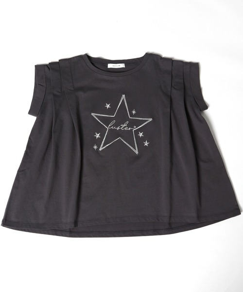 BAYFLOW（ベイフロー）の「[KIDS]シシュウモチーフT（Tシャツ/カットソー・キッズ・ホワイト/ラベンダー/チャコール・SMALL/LARGE/XX-LARGE）」の5枚目の写真