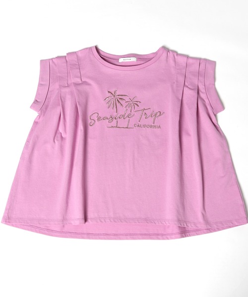 BAYFLOW（ベイフロー）の「[KIDS]シシュウモチーフT（Tシャツ/カットソー・キッズ・ホワイト/ラベンダー/チャコール・SMALL/LARGE/XX-LARGE）」の6枚目の写真
