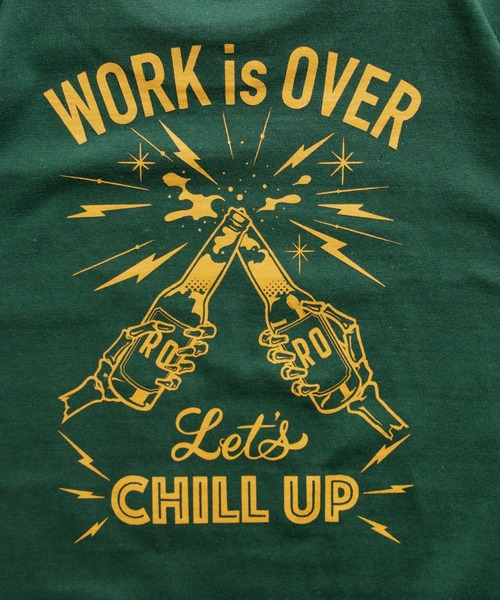 ROTAR（ローター）の「WORK is OVER Tee バックプリント（Tシャツ/カットソー・メンズ・ブラック/ホワイト/グリーン・X-LARGE/LARGE/SMALL/MEDIUM）」の10枚目の写真