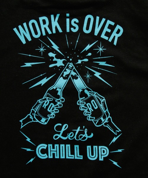 ROTAR（ローター）の「WORK is OVER Tee バックプリント（Tシャツ/カットソー・メンズ・ブラック/ホワイト/グリーン・X-LARGE/LARGE/SMALL/MEDIUM）」の7枚目の写真