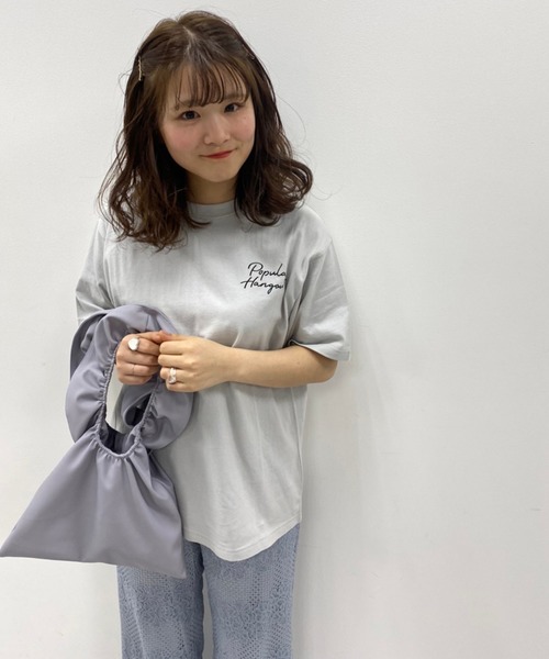 one after another NICE CLAUP(ワンアフターアナザーナイスクラップ)の「くしゅくしゅバッグ(ハンドバッグ・レディース・ブラック/ベージュ/ラベンダー/シルバー・FREE)」の15枚目の写真