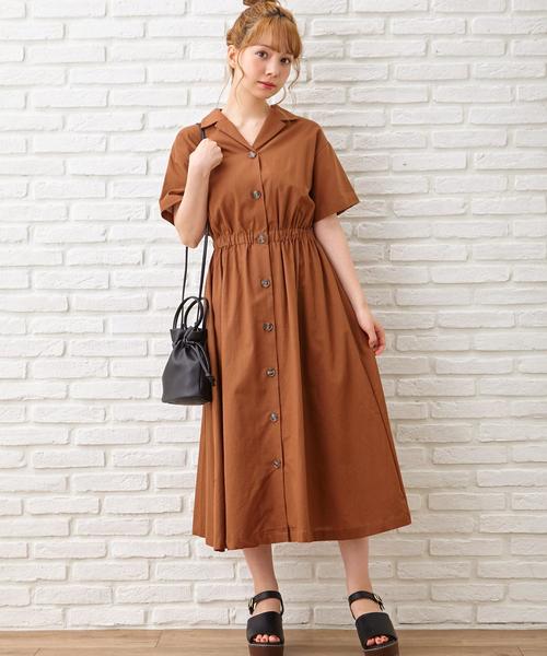 Ingni イング の 開襟ガウン半袖 ワンピース ワンピース Wear