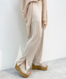 one after another NICE CLAUP | ランダムテレコプリーツパンツ(その他パンツ)