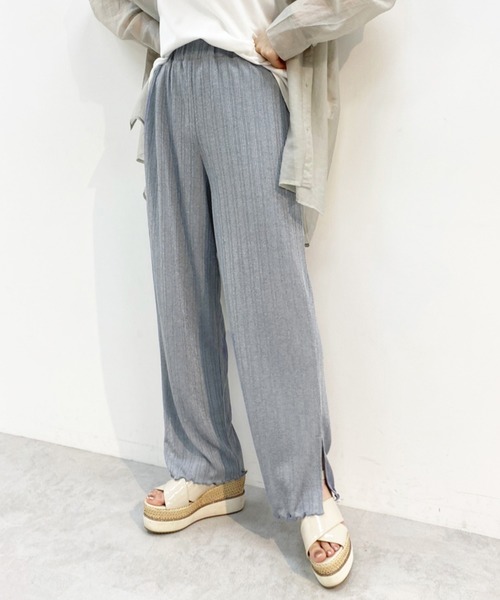 one after another NICE CLAUP(ワンアフターアナザーナイスクラップ)の「ランダムテレコプリーツパンツ(その他パンツ・レディース・ベージュ/アイボリー/ブルーグレー・FREE)」の2枚目の写真