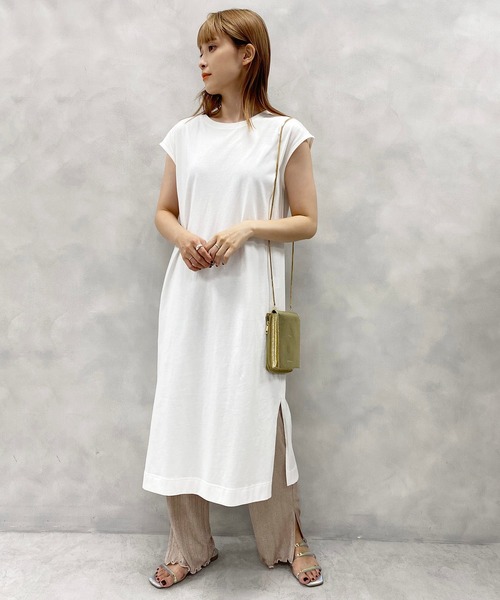 one after another NICE CLAUP(ワンアフターアナザーナイスクラップ)の「ランダムテレコプリーツパンツ(その他パンツ・レディース・ベージュ/アイボリー/ブルーグレー・FREE)」の5枚目の写真