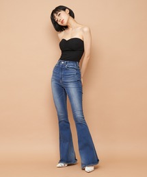 SPIRALGIRL（スパイラルガール）の「ベルボトムデニムパンツ