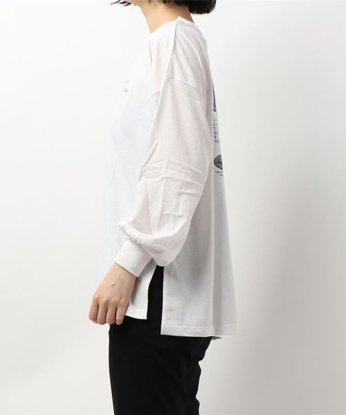 prose verse（プロズヴェール）の「バックフォトプリント ロゴ ロングスリーブTシャツ（Tシャツ/カットソー・レディース・チャコールグレー/オフホワイト/グレイッシュベージュ・ﾌﾘ-）」の4枚目の写真