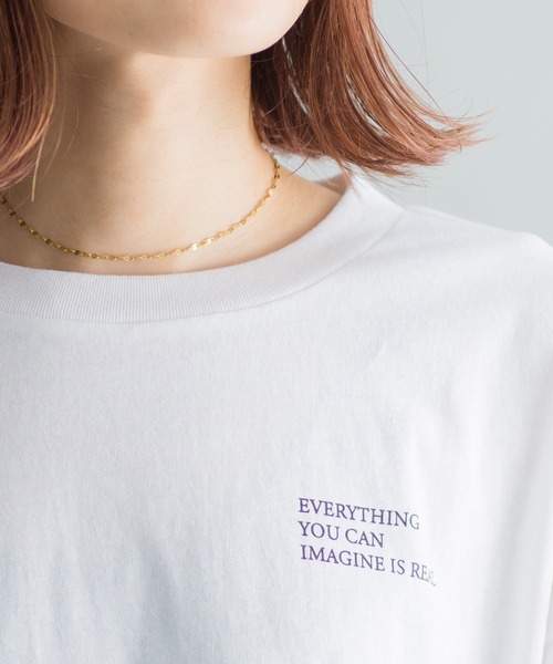 prose verse（プロズヴェール）の「バックフォトプリント ロゴ ロングスリーブTシャツ（Tシャツ/カットソー・レディース・チャコールグレー/オフホワイト/グレイッシュベージュ・ﾌﾘ-）」の10枚目の写真