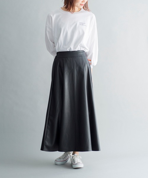 prose verse（プロズヴェール）の「バックフォトプリント ロゴ ロングスリーブTシャツ（Tシャツ/カットソー・レディース・チャコールグレー/オフホワイト/グレイッシュベージュ・ﾌﾘ-）」の17枚目の写真