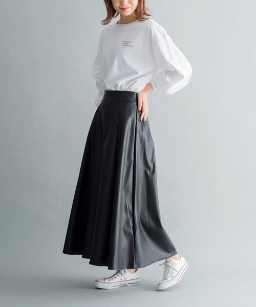 prose verse（プロズヴェール）の「バックフォトプリント ロゴ ロングスリーブTシャツ（Tシャツ/カットソー・レディース・チャコールグレー/オフホワイト/グレイッシュベージュ・ﾌﾘ-）」の16枚目の写真