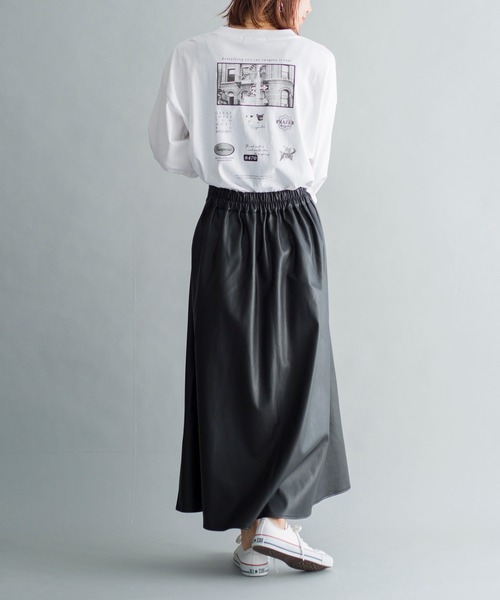 prose verse（プロズヴェール）の「バックフォトプリント ロゴ ロングスリーブTシャツ（Tシャツ/カットソー・レディース・チャコールグレー/オフホワイト/グレイッシュベージュ・ﾌﾘ-）」の15枚目の写真