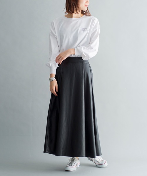 prose verse（プロズヴェール）の「バックフォトプリント ロゴ ロングスリーブTシャツ（Tシャツ/カットソー・レディース・チャコールグレー/オフホワイト/グレイッシュベージュ・ﾌﾘ-）」の14枚目の写真