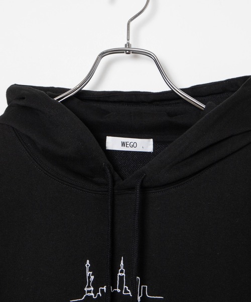 WEGO（ウィゴー）の「WEGO/シティーモチーフ刺繍プルパーカー（スウェット・メンズ・ホワイト/ブラック・SMALL/MEDIUM/LARGE）」の5枚目の写真
