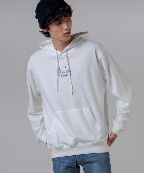 WEGO（ウィゴー）の「WEGO/シティーモチーフ刺繍プルパーカー（スウェット・メンズ・ホワイト/ブラック・SMALL/MEDIUM/LARGE）」の17枚目の写真