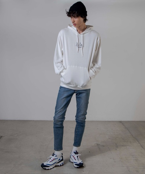 WEGO（ウィゴー）の「WEGO/シティーモチーフ刺繍プルパーカー（スウェット・メンズ・ホワイト/ブラック・SMALL/MEDIUM/LARGE）」の16枚目の写真