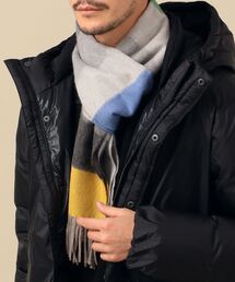 【SHIPS別注】BEGG: ラムウール/アンゴラ マルチボーダー マフラー