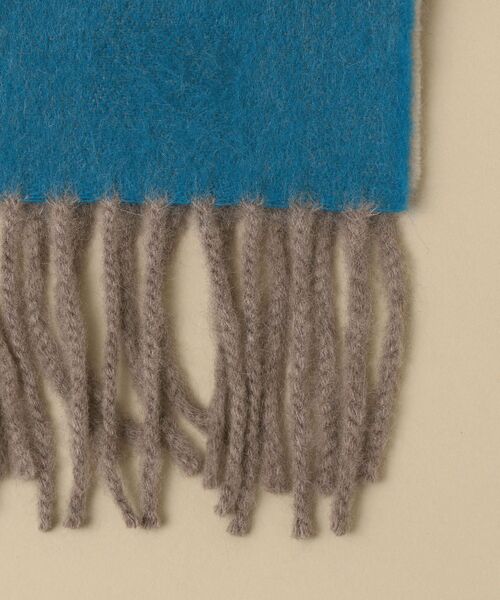 Begg & Co（ベグアンドコー）の「【SHIPS別注】BEGG: ラムウール/アンゴラ マルチボーダー マフラー（マフラー・メンズ・グレー/カーキ/ネイビー・ONE SIZE）」の16枚目の写真